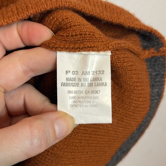 Columbia Orange Crewneck Wool Sweater Size Large - Picture 6 of 7